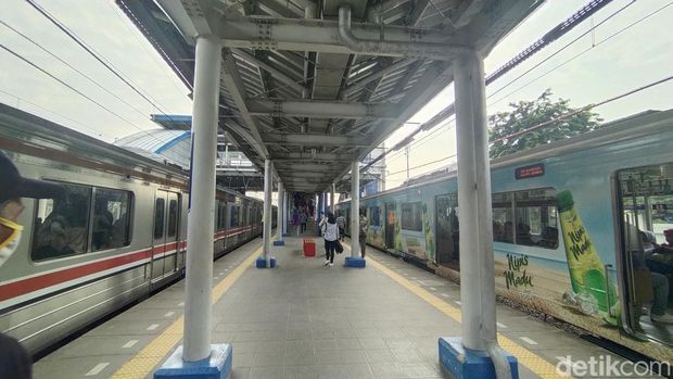 Kondisi bangunan baru Stasiun Tambun. (Tina/detikcom)