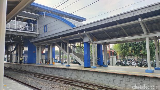 Kondisi bangunan baru Stasiun Tambun. (Tina/detikcom)