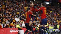 4. Skuad Spanyol - estimasi valuasi skuad 965,5 juta Euro alias Rp 16,90 triliun. Foto: REUTERS/JUAN MEDINA