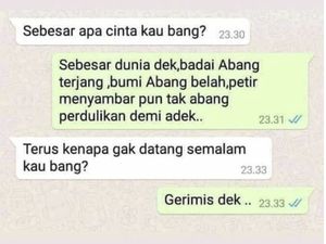 10 Chat yang Absurd Banget, Bikin Nyengir Sendiri