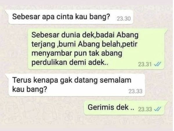 10 Chat yang Absurd Banget, Bikin Nyengir Sendiri