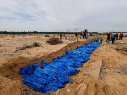 Penampakan Kuburan Massal 80 Jenazah Warga Palestina yang Dipulangkan Israel