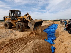 Momen Pilu Kepulangan Puluhan Jenazah Warga Palestina di Gaza