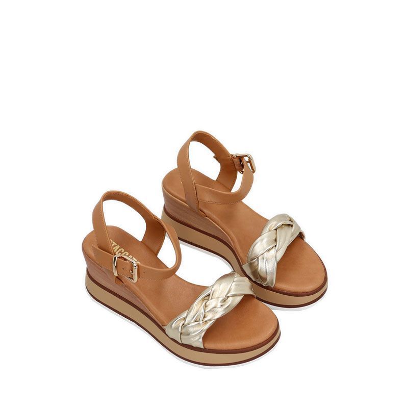 Brown wedges STACCATO
