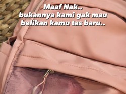 Viral Cara Orang Tua Ajari Anak Nilai Kehidupan dengan Tak Beli Tas Baru