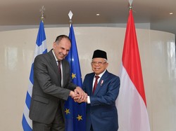 Usai Temui Uskup Agung Athena, Maruf Amin Dijamu Makan Siang Menlu Yunani