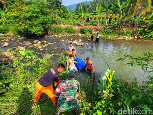 Mayat Adul Mengambang di Sungai Citepus Sukabumi