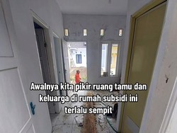 Viral Renovasi Rumah Subsidi Minimalis, Ruang Tamu Tanpa Sekat Jadi Estetis