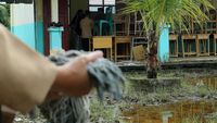 Siswa-Guru di Aceh Barat Gotong Royong Bersihkan Sekolah Pascabanjir