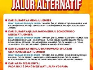 Ada Gerak Jalan Tajemtra, Lalin Surabaya-Banyuwangi via Jember Dialihkan