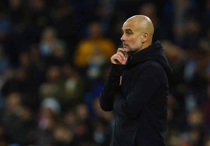 Soccer Football - Champions League - Group G - Manchester City v BSC Young Boys - Etihad Stadium, Manchester, Britain - November 7, 2023 Manchester City manager Pep Guardiola REUTERS/Molly Darlington