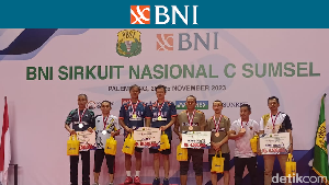 Foto: Podium Juara BNI Sirnas C Palembang