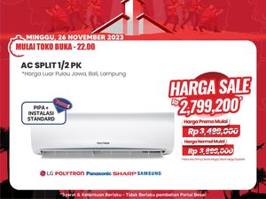 AC 1/2 PK Rp 2 Jutaan Cuma di Transmart Full Day Sale Besok!