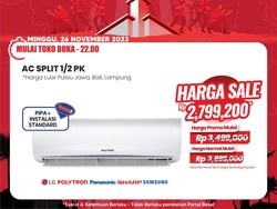 AC 1/2 PK Rp 2 Jutaan Cuma di Transmart Full Day Sale Besok!