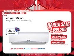 Bikin Rumah Adem, AC 1/2 PK Ini Diskon Rp 1,5 Juta di Transmart Full Day Sale