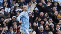 5. Erling Haaland (Man City) 14 gol - 28 poin. Foto: Action Images via Reuters/JASON CAIRNDUFF