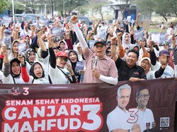 Relawan di Lamongan Galang Dukungan untuk Ganjar-Mahfud Lewat Senam Sehat