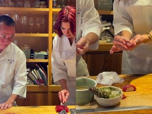 Keren! Dua Lipa Belajar Bikin Sushi di Jepang Bersama Chef