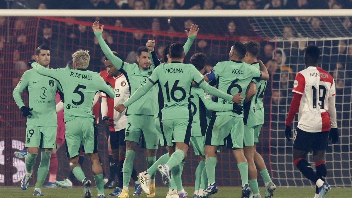 Hasil Liga Champions antara Feyenoord vs Atletico Madrid. (Foto: REUTERS/PIROSCHKA VAN DE WOUW)