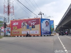 Baliho Caleg Masih Terpasang di Area Terlarang di Jalan AP Pettarani Makassar