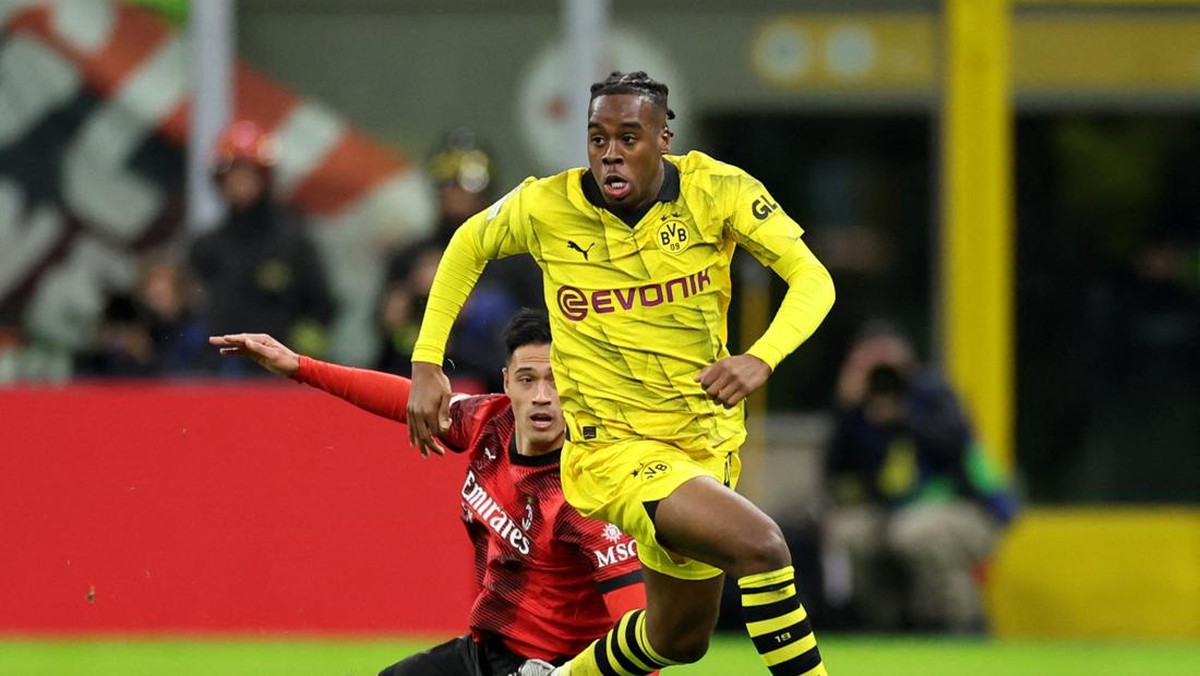 Hasil Liga Champions antara AC Milan vs Borussia Dortmund. (Foto: REUTERS/CLAUDIA GRECO)