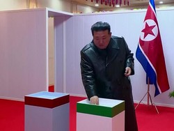Momen Langka Kim Jong Un Ikut Pemilu Lokal di Korea Utara