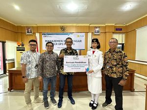 PLN Sulselrabar Serahkan Bantuan Pendidikan untuk 6 Siswa Paskibraka Nasional