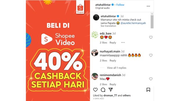 Shopee Atta Halilintar dan Raffi Ahmad