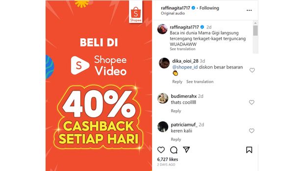 Shopee Atta Halilintar dan Raffi Ahmad