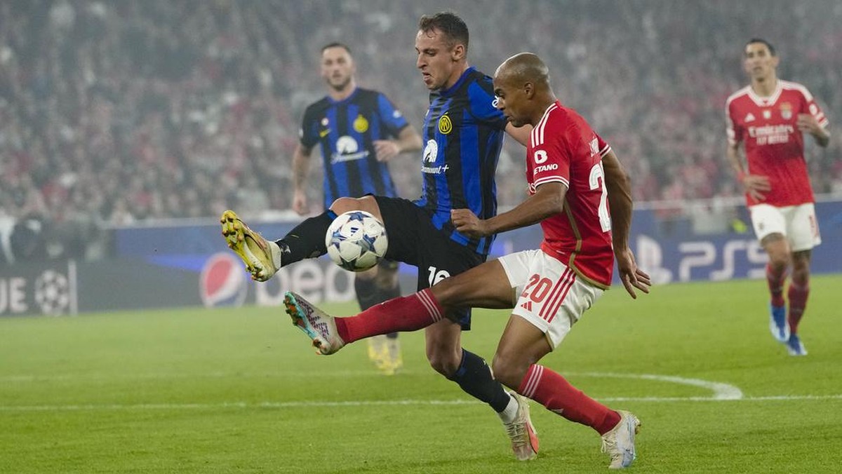 Benfica vs Inter Milan selesai dengan skor 3-3 (Foto: AP/Armando Franca)