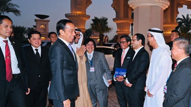 Jokowi tiba di Dubai untuk menghadiri menghadiri World Climate Action Summit (WCAS) COP28.