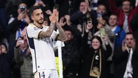 Musim ini Real Madrid cuma punya satu striker yakni Joselu. Dirinya memakai nomor punggung 14 (AP)
