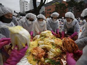 Kuil di Korea Selatan Bagi-bagi Paket Kimchi untuk Persiapan Musim Dingin