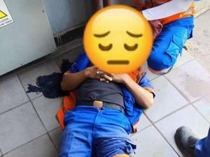 Tersangkut Tali Penambat Kapal di Bakauheni, Rusdian Alami Patah Kaki Tersangkut Tali Penambat Kapal di Bakauheni, Rusdian Alami Patah Kaki