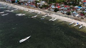 Penampakan dari Udara Proyek Tanggul Laut di Donggala