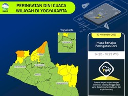 Waspada Lur! Sleman dan Sekitarnya Berpotensi Hujan Lebat Sore Ini