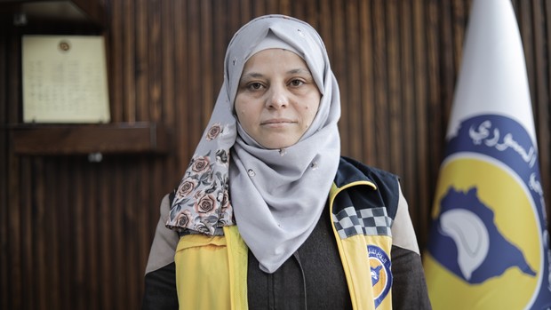Amina Al-Bish/Foto: Twitter.com/SyriaCivilDef perempuan paling menginspirasi 2023
