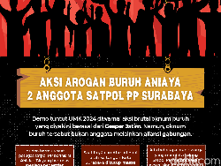 Infografis: Aksi Arogan Buruh Aniaya 2 Anggota Satpol PP Surabaya