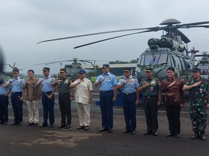Prabowo Serahkan 8 Helikopter Angkut Berat H225M ke TNI AU