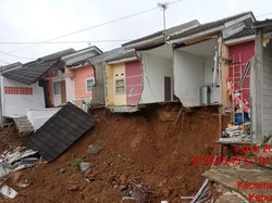 6 Rumah Warga Ciseeng Bogor Rusak Diterjang Tanah Longsor Imbas Hujan