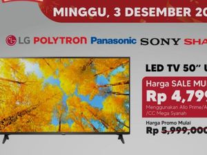 Buset! TV LED 65 Inch UHD Smart TV di Transmart Full Day Sale Diskon Rp 3,5 Juta