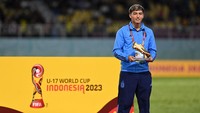 Striker Argentina, Agustin Ruberto, menjadi top skor Piala Dunia U-17. Dia mengemas delapan gol, unggul tiga gol dari Claudio Echeverri selaku rekan senegaranya. Antara Foto/Mohammad Ayudha. 