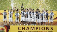 Jerman menjadi juara Piala Dunia U-17 2023 usai mengalahkan Prancis di Stadion Manahan, Solo, Sabtu (2/12) malam WIB. Antara Foto/Dhemas Reviyanto.