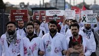Aksi Solidaritas Dokter di Turki untuk Palestina