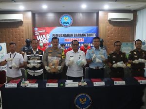 BNN Kepri Musnahkan 2,7 Kg Sabu dan 950 Gram Ganja, 5 Pelaku Ditangkap