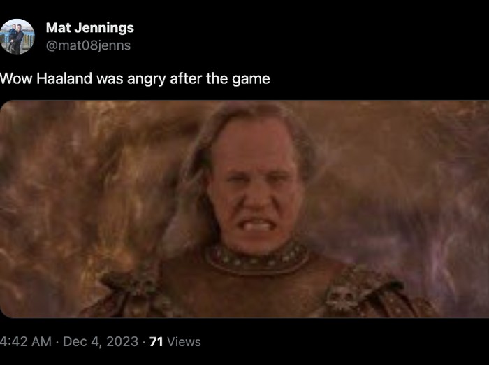 Meme Haaland Ngamuk