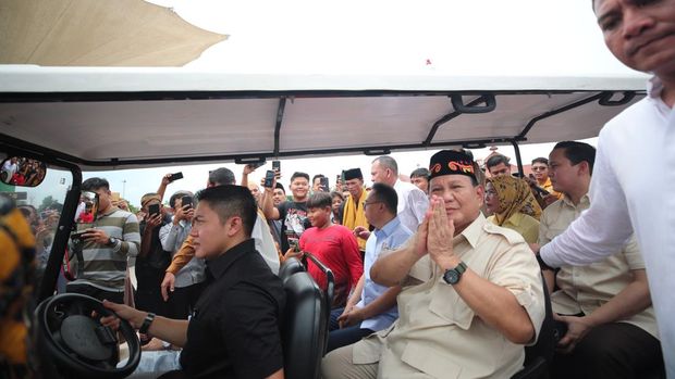 Calon presiden nomor urut 2 Prabowo Subianto saat berkampanye di Banten, Minggu (3/12). Arsip foto DPP Gerindra