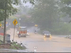 Hati-hati! Jembatan Putat Jalan Jogja-Wonosari Rawan Tergenang Saat Hujan