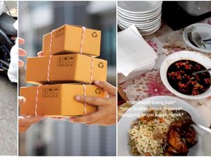 Kocak! Antar Paket ke Kawinan Kurir Ini Ditawari Makan Prasmanan