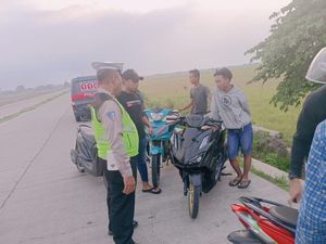 Polisi Bubarkan Aksi Balap Liar di Indramayu, 8 Motor Disita